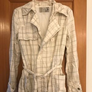 Diesel White Trenchcoat L